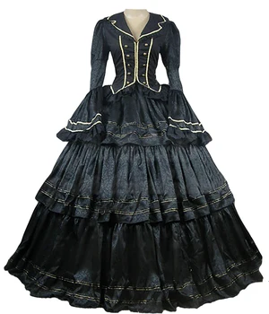 New Black Dark Fringe Flare Sleeve Cotton and Poplin Gothic Princess Costumes Lolita Vintage Victorian Dresses
New Black Dark Fringe Flare Sleeve Cotton and Poplin Gothic Princess Costumes Lolita Vintage Victorian Dresses