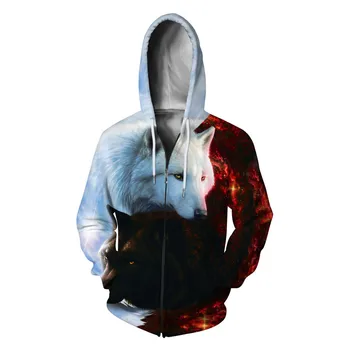 3D Fox Digital Print Long Sleeve Autumn and Winter Jacket Women's Street Couple Hooded Zipper Street Sweatshirt
3D Fox Digital Print Long Sleeve Autumn and Winter Jacket Women's Street Couple Hooded Zipper Street Sweatshirt