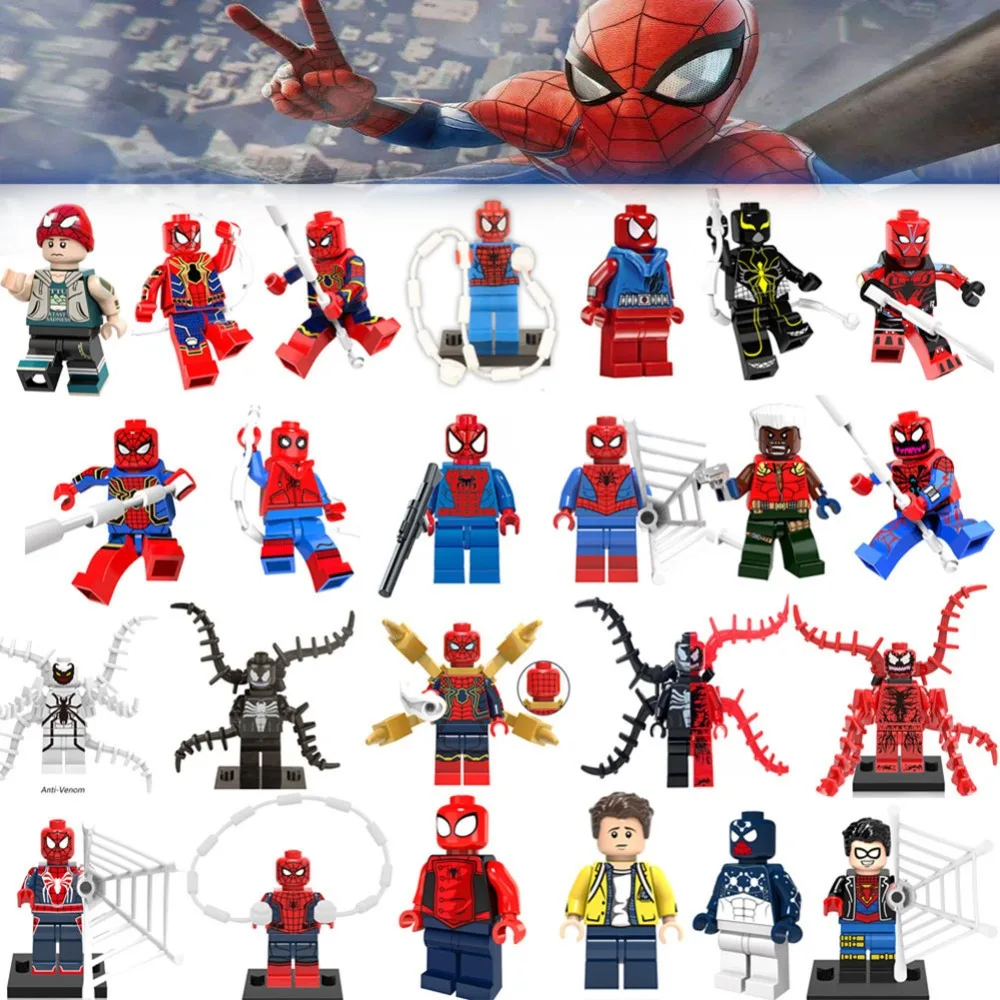 Single Sale Legoing Spiderman Super Heroes Thor Iron Man Loki Deadpool Venom Spider Gwen man batman Avengers Building Blocks Toy
Single Sale Legoing Spiderman Super Heroes Thor Iron Man Loki Deadpool Venom Spider Gwen man batman Avengers Building Blocks Toy