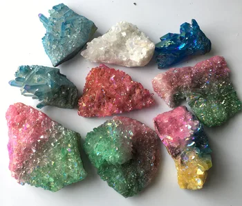 1325g 9pcs More Colour Aura Quartz Crystal Titanium Bismuth Silicon Cluster Rainbow
1325g 9pcs More Colour Aura Quartz Crystal Titanium Bismuth Silicon Cluster Rainbow