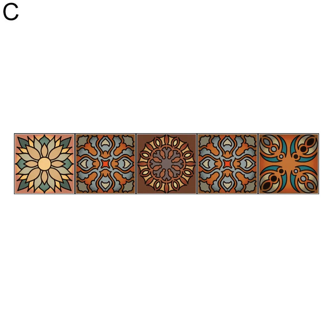 Moroccan Tiles PVC Waterproof Self adhesive Wallpaper Furniture Bathroom DIY Arab Tile Sticker