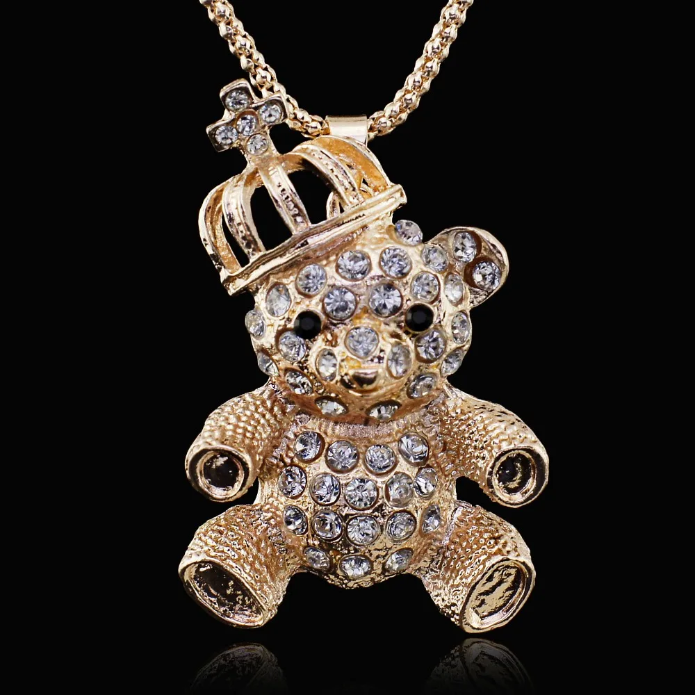 Crown Bear Crystal Long Pendant Sweater Chain Necklace Women's Fashion Jewelry X506
Crown Bear Crystal Long Pendant Sweater Chain Necklace Women's Fashion Jewelry X506