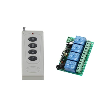 DC12V 4CH Relay 10A RF Wireless Remote Control Switch System Receiver & Remote Control ( Transmitter) 315Mhz 433Mhz
DC12V 4CH Relay 10A RF Wireless Remote Control Switch System Receiver & Remote Control ( Transmitter) 315Mhz 433Mhz