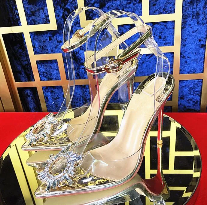 Summer New Gladiator Crystals PVC Women Sandals Pointed Toe Buckle Strap Thin Heel Party/Wedding Sandals Lady
Summer New Gladiator Crystals PVC Women Sandals Pointed Toe Buckle Strap Thin Heel Party/Wedding Sandals Lady