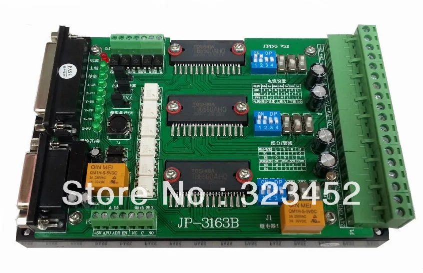 Free shipping CNC 3 Axis TB6560 Stepper Motor Driver Controller Board with 0-10V spindle regulation
Free shipping CNC 3 Axis TB6560 Stepper Motor Driver Controller Board with 0-10V spindle regulation