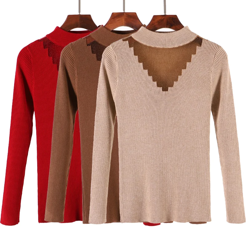 ONLYSVTER Mesh Lace Triangle Women Sweater Halter Turtleneck Pullover Tops Autumn Winter Soft Female Sueter Mujer Invierno 2019
ONLYSVTER Mesh Lace Triangle Women Sweater Halter Turtleneck Pullover Tops Autumn Winter Soft Female Sueter Mujer Invierno 2019