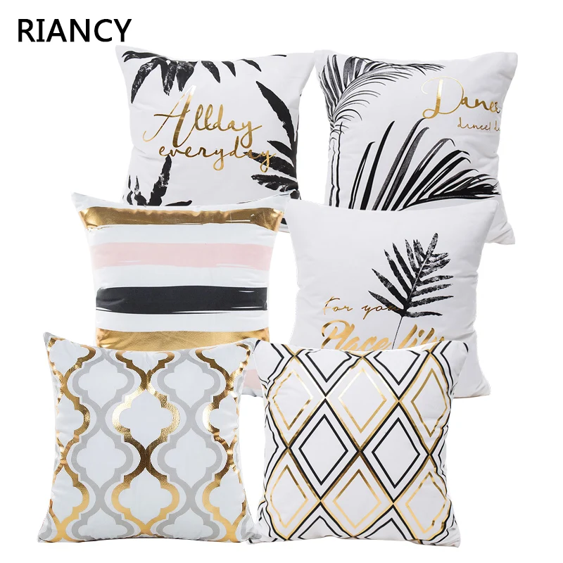 Bronzing Cushion Cover Pillow Christmas Luxury Gold Decorative Pillowcase Cojines Decorativos Para Sofa Housse De Coussin 40526
Bronzing Cushion Cover Pillow Christmas Luxury Gold Decorative Pillowcase Cojines Decorativos Para Sofa Housse De Coussin 40526