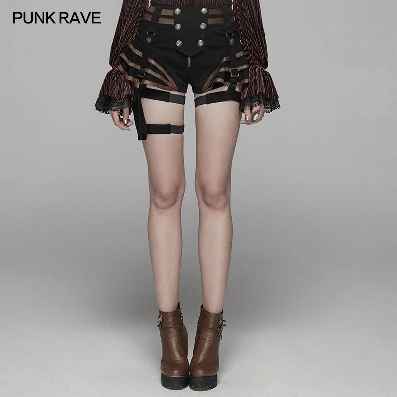 PUNK RAVE Women's Steampunk Retro Flounce Design Shorts with Leg Bag Motocycle Shorts Stage Perform Costume Sexy Women Short
PUNK RAVE Women's Steampunk Retro Flounce Design Shorts with Leg Bag Motocycle Shorts Stage Perform Costume Sexy Women Short