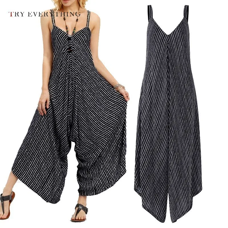 Backless Sexy Jumpsuit Women Summer 2019 Striped Strap Casual Jumpsuit Plus Size Female Boho Cotton Jumpsuit Womens Romper 3XL
Backless Sexy Jumpsuit Women Summer 2019 Striped Strap Casual Jumpsuit Plus Size Female Boho Cotton Jumpsuit Womens Romper 3XL