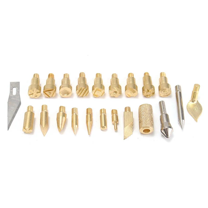 22Pcs/Set Replacement Wood Burning Pyrography Tips Set Hobby Craft Accessories Kit For Wood Leather DIY Drawings Carving Tools
22Pcs/Set Replacement Wood Burning Pyrography Tips Set Hobby Craft Accessories Kit For Wood Leather DIY Drawings Carving Tools