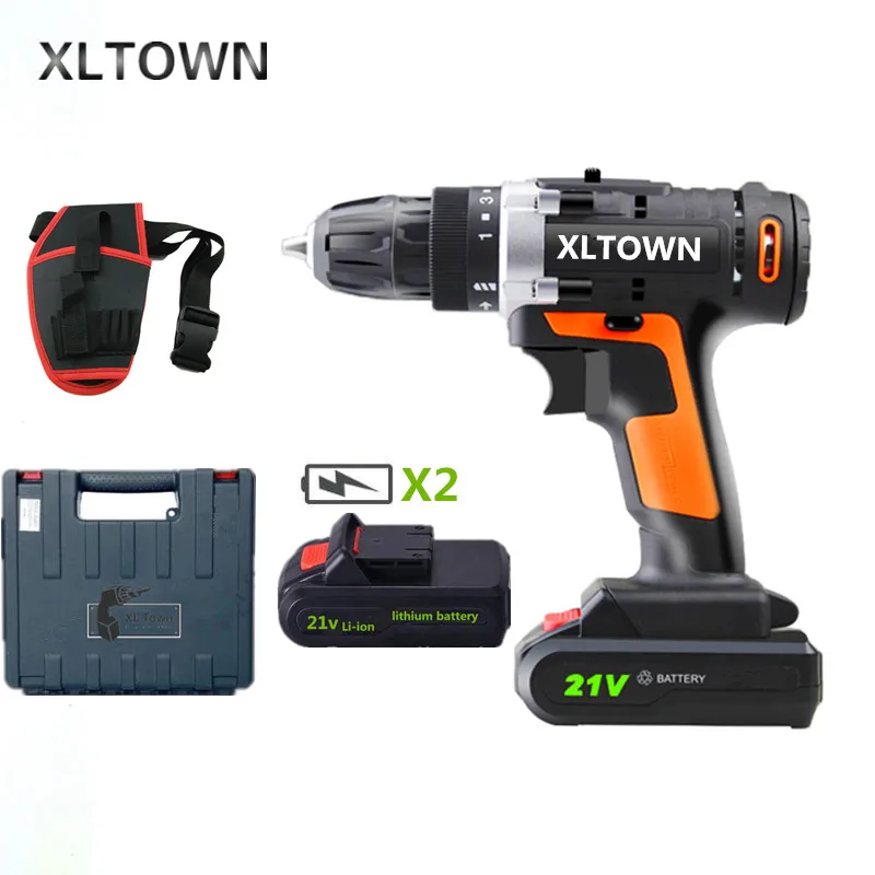 XLTOWN New 21v Cordless Electric Drill with a box 2 battery Rechargeable Lithium Battery Multifunction Electric Screwdriver
XLTOWN New 21v Cordless Electric Drill with a box 2 battery Rechargeable Lithium Battery Multifunction Electric Screwdriver