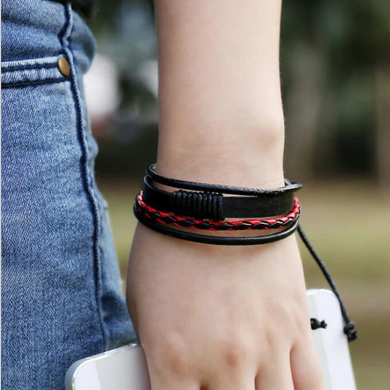 Hand-woven Fashion Jewelry Wrap multilayer Leather Braided Rope Wristband men bracelets & bangles for women
Hand-woven Fashion Jewelry Wrap multilayer Leather Braided Rope Wristband men bracelets & bangles for women