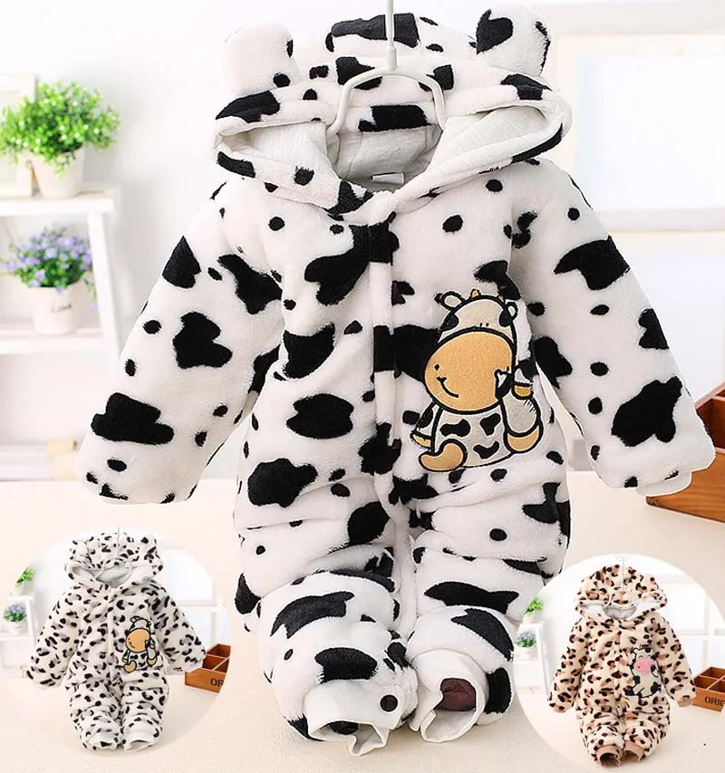 Baby Warm Romper Winter Flannel Recem Nascido Jumpsuit Hooded Thicken Overalls Cow Dot 3 Colors 0-1T Baby Warm Clothing
Baby Warm Romper Winter Flannel Recem Nascido Jumpsuit Hooded Thicken Overalls Cow Dot 3 Colors 0-1T Baby Warm Clothing