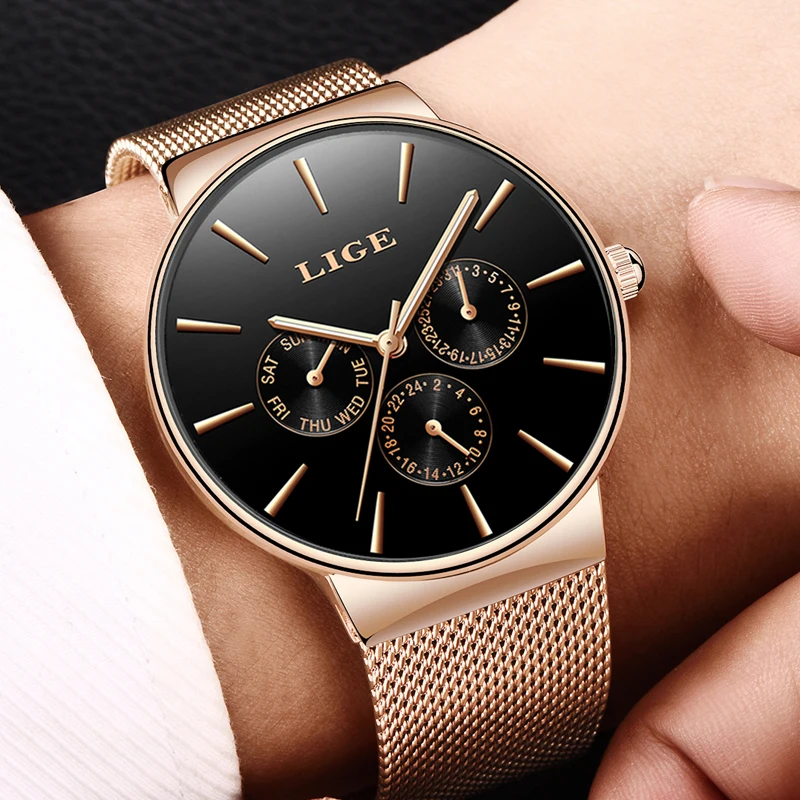 LIGE Mens Watches Top Luxury Brand Mesh Strap Quartz Watch Men Sports Waterproof Watch Fashion Casual Clock Relogio Masculino
LIGE Mens Watches Top Luxury Brand Mesh Strap Quartz Watch Men Sports Waterproof Watch Fashion Casual Clock Relogio Masculino