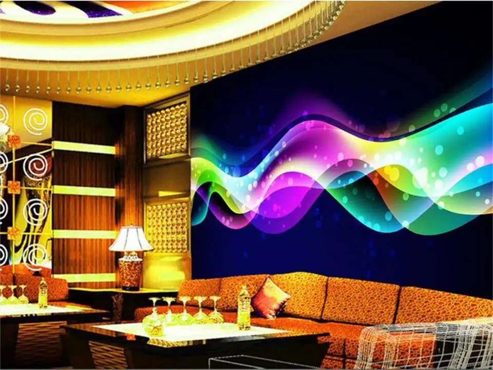 Image custom mural photo 3d wallpaper living room Color curve sky 3d painting sofa TV background wall non woven wallpaper for wall 3d