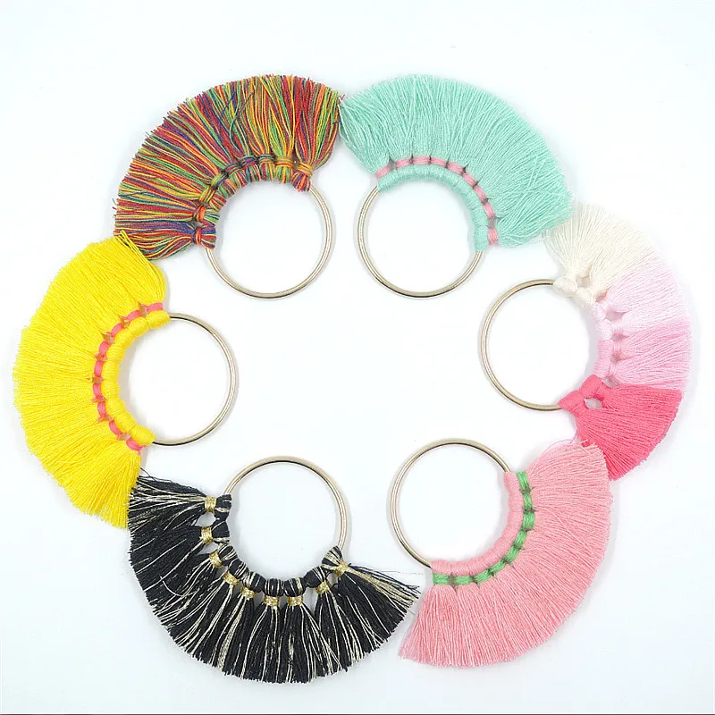 5cm Tassel Embellishments Earring With Metal Gold Ring Cotton Tassels for DIY Earrings Making Jewelry Accessories Material 20pcs
5cm Tassel Embellishments Earring With Metal Gold Ring Cotton Tassels for DIY Earrings Making Jewelry Accessories Material 20pcs