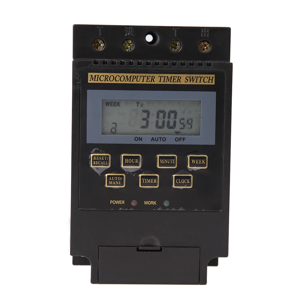 AC 220V Digital LCD Microcomputer Timer Switch Programmable Digital Time Relay Controller KG316T 1min - 168h
AC 220V Digital LCD Microcomputer Timer Switch Programmable Digital Time Relay Controller KG316T 1min - 168h