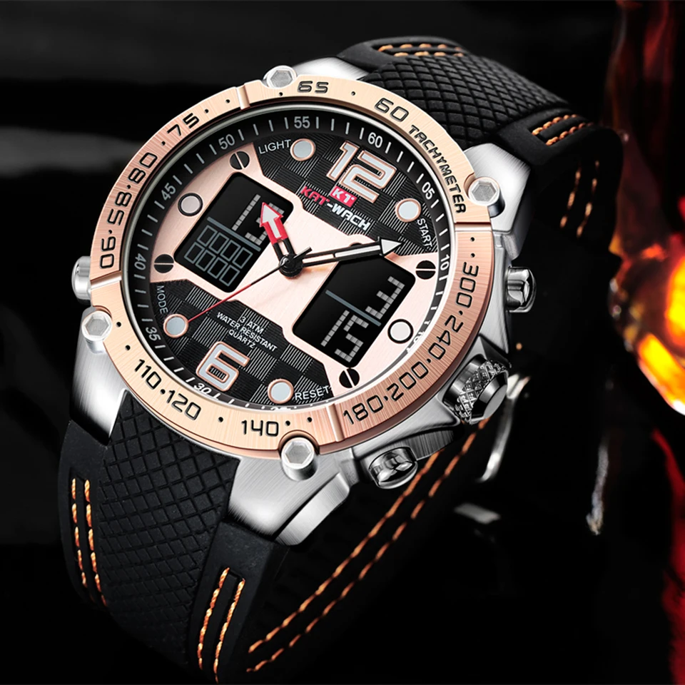 Men Chronograph Watches Male Luxury Brand LED Digital Military Watches Fashion Casual Army Quartz Dual Display Sports Watch
Men Chronograph Watches Male Luxury Brand LED Digital Military Watches Fashion Casual Army Quartz Dual Display Sports Watch