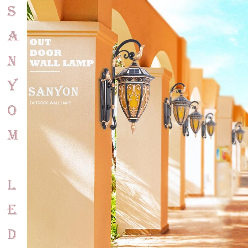 Solar energy charging outdoor wall lamp European household super bright waterproof courtyard lamp corridor LED lighting
Solar energy charging outdoor wall lamp European household super bright waterproof courtyard lamp corridor LED lighting