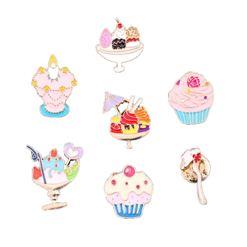 Cartoon Food Ice Cream Cup Cake Brooch Sweet Enamel Pin Metal Badge Shirt Backpack Hat Lapel Pins and Brooches Fashion Jewelry
Cartoon Food Ice Cream Cup Cake Brooch Sweet Enamel Pin Metal Badge Shirt Backpack Hat Lapel Pins and Brooches Fashion Jewelry
