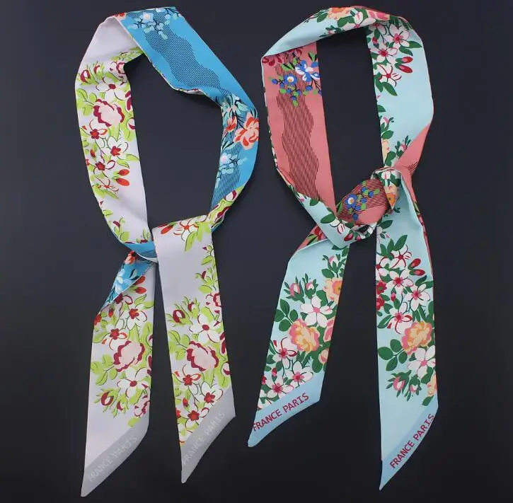 2018 New Floral Print New Design 2018 Silk Scarf Women Tie Luxury Brand Scarf Bag Ribbons Fashion Head Scarf Small Long Scarves
2018 New Floral Print New Design 2018 Silk Scarf Women Tie Luxury Brand Scarf Bag Ribbons Fashion Head Scarf Small Long Scarves