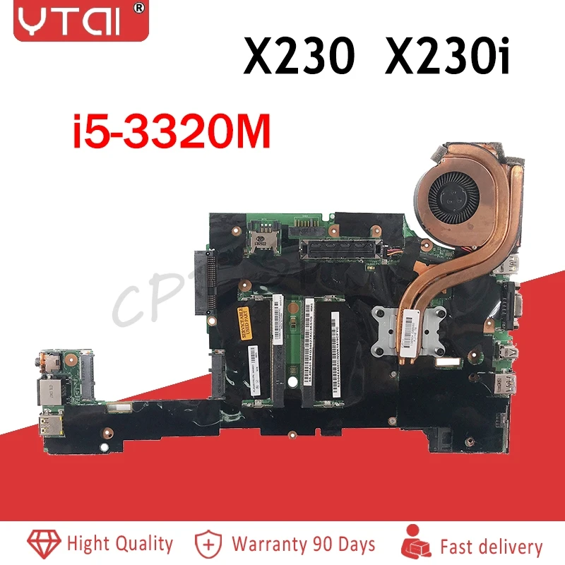 For Lenovo ThinkPad X230 Motherboard X230i laptop Motherboard i5-3320M CPU with fan FRU:04X4502 04X140 100% tested intact
For Lenovo ThinkPad X230 Motherboard X230i laptop Motherboard i5-3320M CPU with fan FRU:04X4502 04X140 100% tested intact