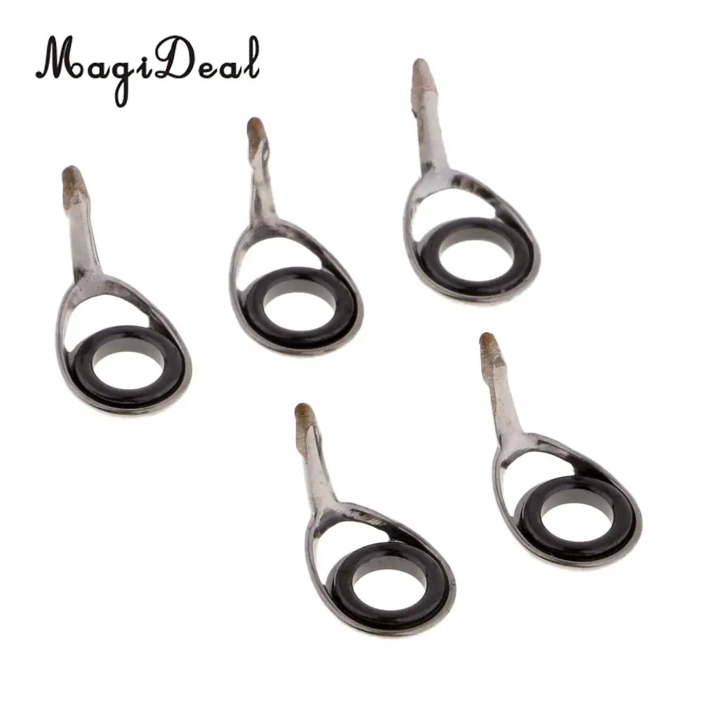 5pcs SIC Ring Fishing Rod Guides Repair Kit DIY Fishing Rod Building - Size 6# 8# 10# 12# 5pcs SIC Ring Fishing Rod Guides Repair Kit DIY Fishing Rod Building - Size 6# 8# 10# 12#
