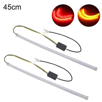 12W 2Pcs 30/45/60cm Ultra-thin Dual Color LED Car DRL Daytime Running Light Strips
12W 2Pcs 30/45/60cm Ultra-thin Dual Color LED Car DRL Daytime Running Light Strips