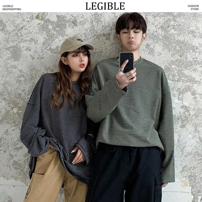 LEGIBLE Hip Hop Striped T-Shirt Men 2019 Spring Autumn Loose Long Sleeve O-Neck T Shirt Men Casual Tee Tops Men Clothing
LEGIBLE Hip Hop Striped T-Shirt Men 2019 Spring Autumn Loose Long Sleeve O-Neck T Shirt Men Casual Tee Tops Men Clothing