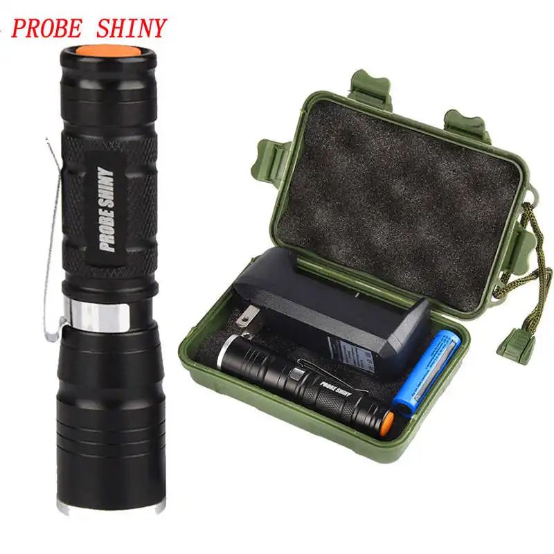 Multi Functional Mini Zoom Clip Flashlight Simple Coveient Structure Take Place powerful led flashlight rechargeable #4A29 (7)