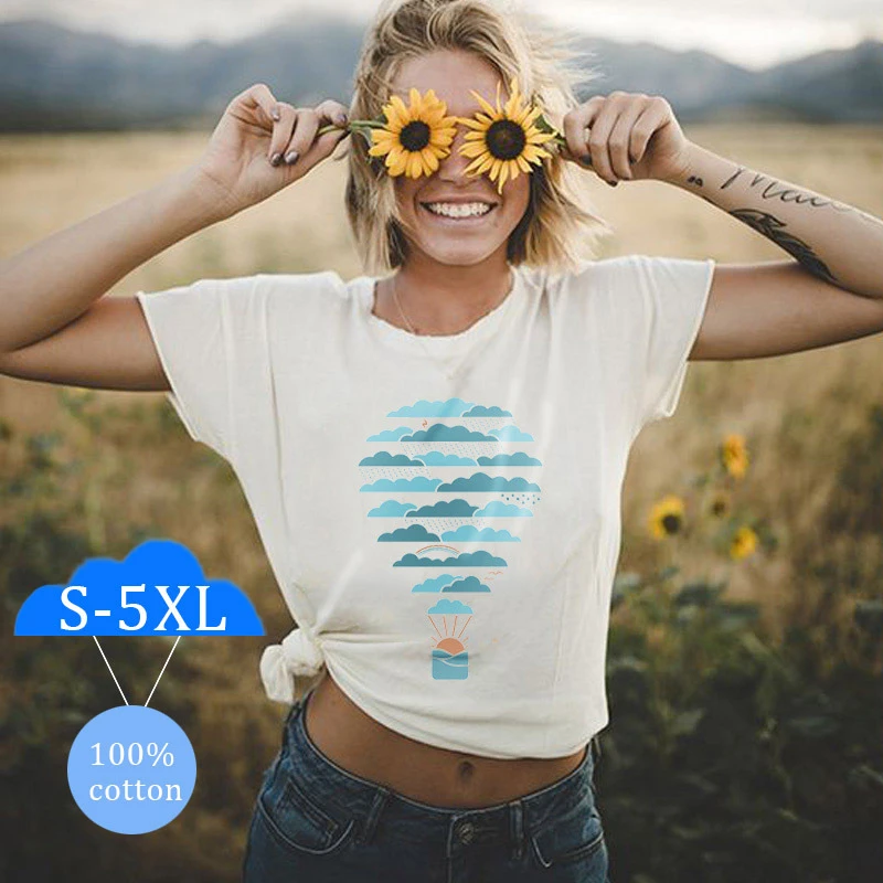 New Fashion Summer parachute cartoon print T shirt Women Short Sleeve O Neck Cotton Tops Soft breathable Loose T-shirt Femme 5XL
New Fashion Summer parachute cartoon print T shirt Women Short Sleeve O Neck Cotton Tops Soft breathable Loose T-shirt Femme 5XL