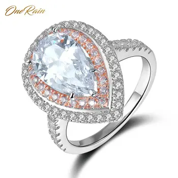 OneRain Luxury 100% 925 Sterling Silver 7* 12 MM Water Drop Pear White Topaz Gemstone Wedding Engagement Ring Jewelry Wholesale
OneRain Luxury 100% 925 Sterling Silver 7* 12 MM Water Drop Pear White Topaz Gemstone Wedding Engagement Ring Jewelry Wholesale