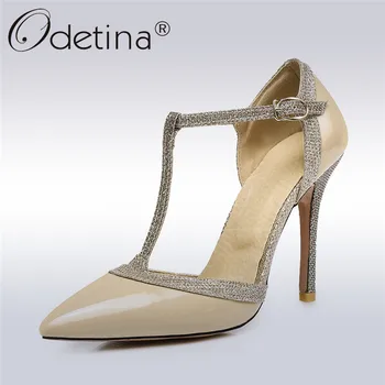 Odetina Summer Women Patent Leather T-strap High Heels 10 Cm Pointed Toe Pumps Sexy Stilettos Wedding Party Shoes Plus Size 47
Odetina Summer Women Patent Leather T-strap High Heels 10 Cm Pointed Toe Pumps Sexy Stilettos Wedding Party Shoes Plus Size 47