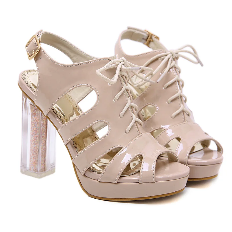 2019 Patent Leather Party Shoes Sexy Ladies High Heels Sandals Peep toe Women Square Heel Sandals Super High Heel 12.5cm YX1075
2019 Patent Leather Party Shoes Sexy Ladies High Heels Sandals Peep toe Women Square Heel Sandals Super High Heel 12.5cm YX1075