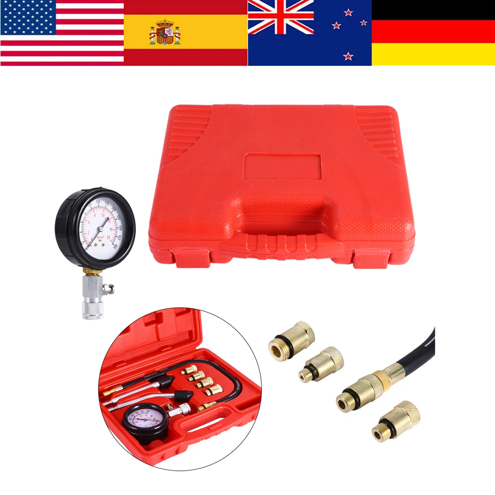 0-300 PSI Cylinder Compression Tester Car Motorcycle Diagnostic Tools Kit Gas Engine Pressure Meter Oil Compression Gauge
0-300 PSI Cylinder Compression Tester Car Motorcycle Diagnostic Tools Kit Gas Engine Pressure Meter Oil Compression Gauge
