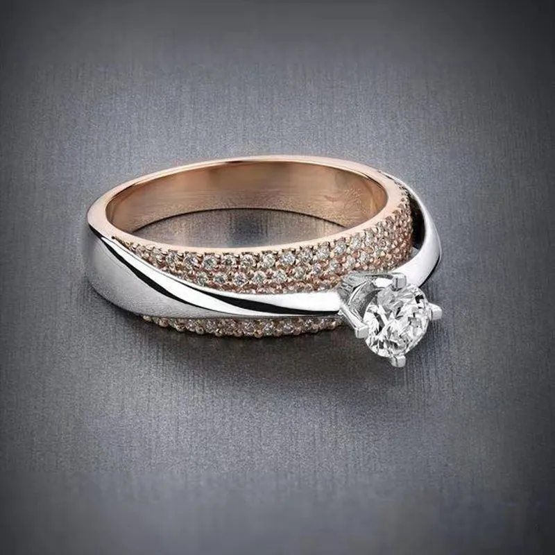 ZORCVENS Luxury Crystal Rings for Women Rose Gold Color 2cts Shine Zircon Finger Ring Female Wedding Jewelry
ZORCVENS Luxury Crystal Rings for Women Rose Gold Color 2cts Shine Zircon Finger Ring Female Wedding Jewelry