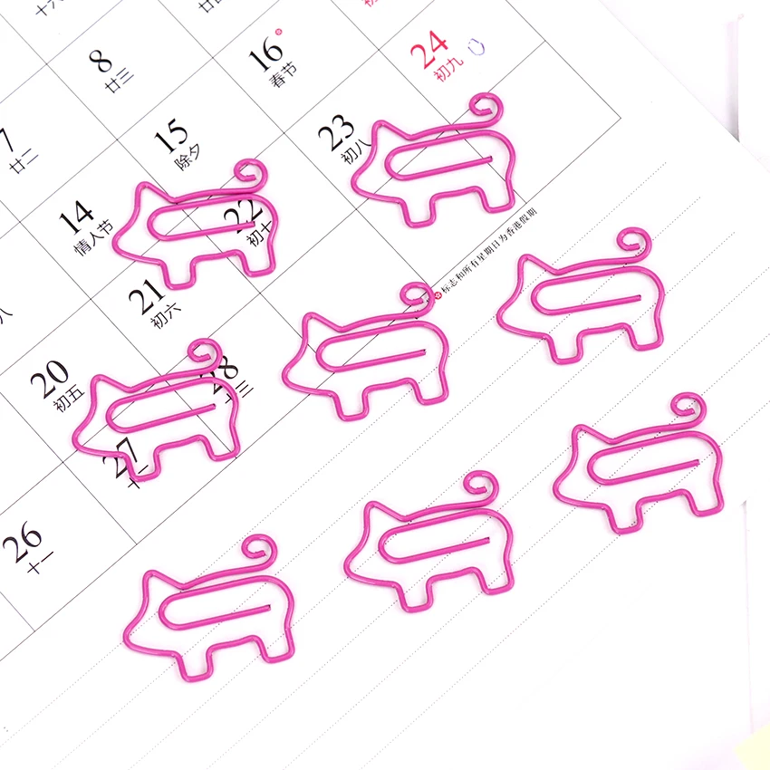 10PCS Metal Material Pig Shape Paper Clips Pink Color Funny Kawaii Bookmark Office School Stationery Marking Clips
10PCS Metal Material Pig Shape Paper Clips Pink Color Funny Kawaii Bookmark Office School Stationery Marking Clips