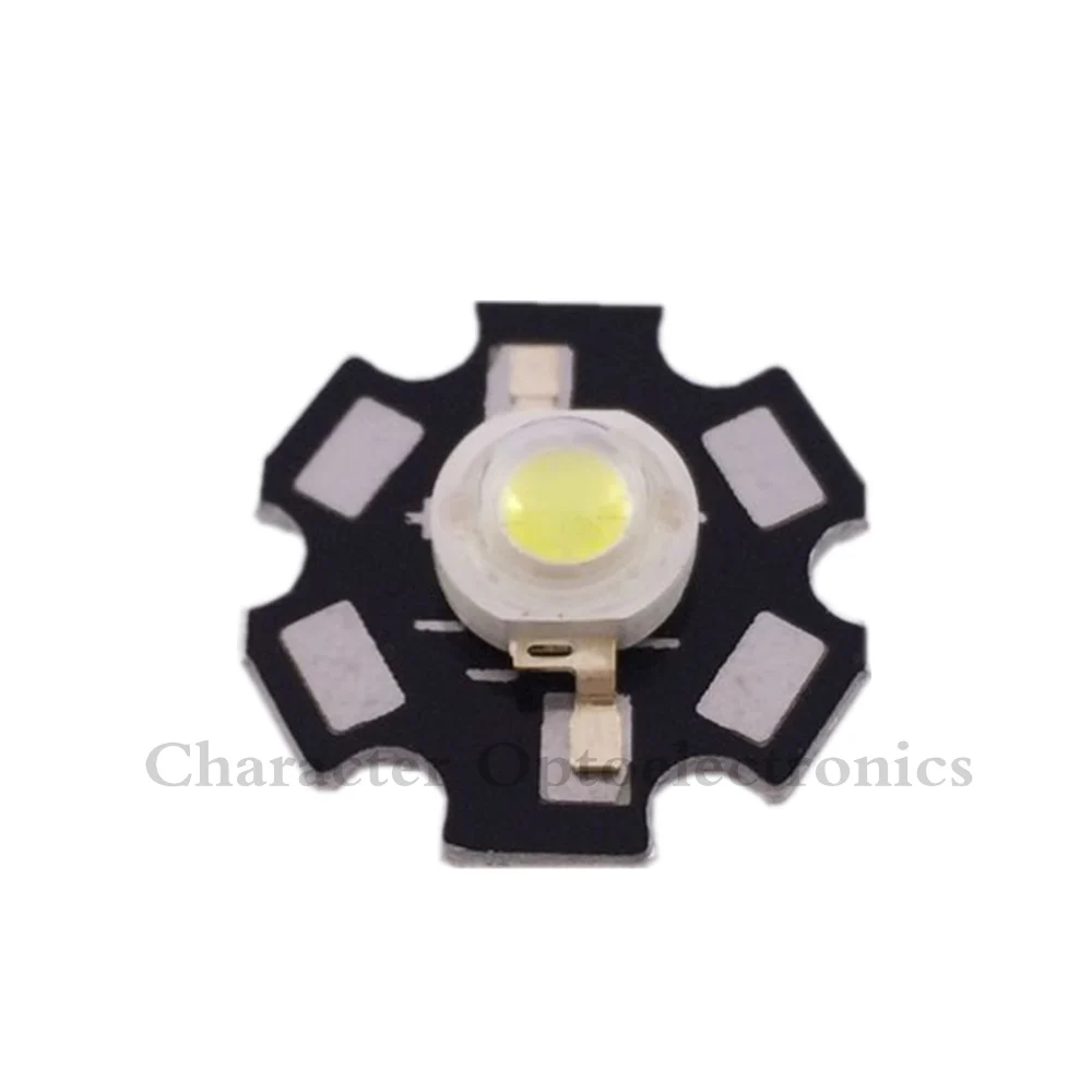 

20PCS 1W 3W High Power cool/warm white 3500k 4500k 6500k 10000k 20000k-30000k LED Chip + 20mm star pcb