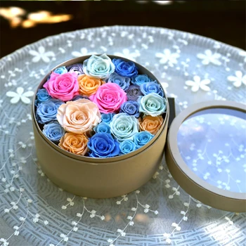 Mother's Day diy gifts diy Preserved flowers material Round gift box roses A variety of colors can be selected
Mother's Day diy gifts diy Preserved flowers material Round gift box roses A variety of colors can be selected
