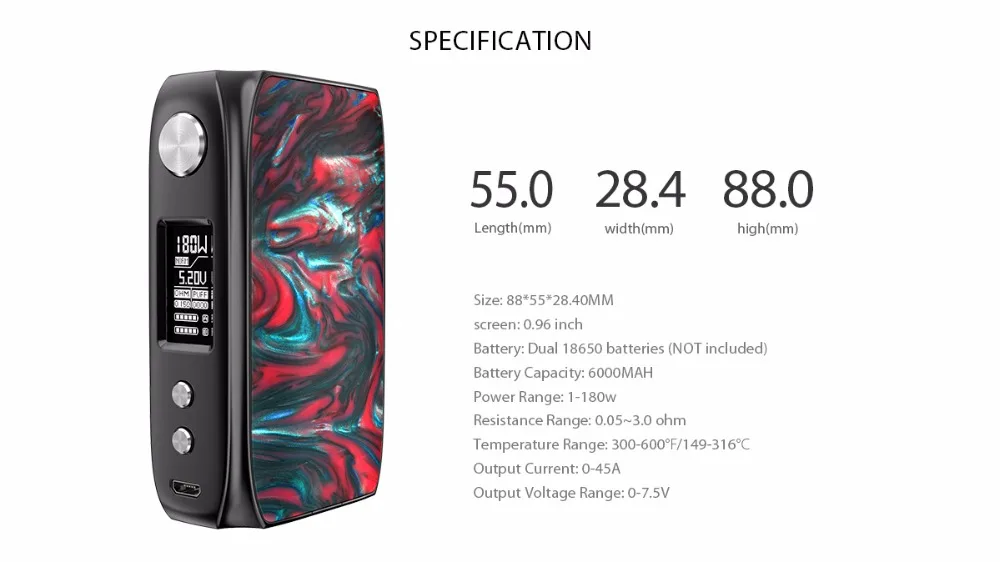 Original E Cigarette IJOY SHOGUN UNIV KIT Vape 180W Shogun Univ Box Mod Vape with 5.5ml Katana Subohm Tank Vaporizer 01 (2)