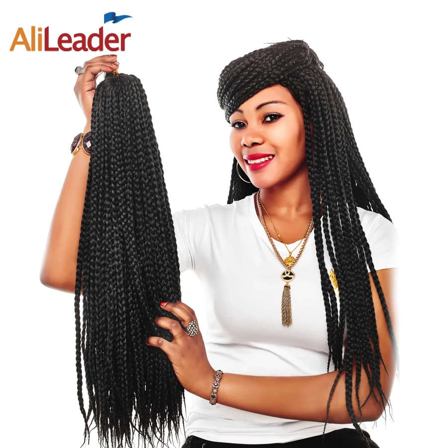AliLeader 30 inch Crochet Braids Pre Loop Crochet Hair Box Braid Black Brown Bug 22 Strands/Pcs Hair Extensions Synthetic Hair
AliLeader 30 inch Crochet Braids Pre Loop Crochet Hair Box Braid Black Brown Bug 22 Strands/Pcs Hair Extensions Synthetic Hair
