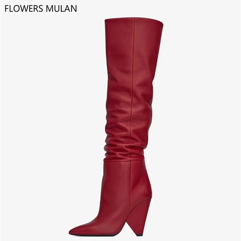 Zapatos De Mujer Luxury Designer New Colors Red Real Leather Knee High Boots High Heels Women Shoes Autumn Winter Boots Women
Zapatos De Mujer Luxury Designer New Colors Red Real Leather Knee High Boots High Heels Women Shoes Autumn Winter Boots Women