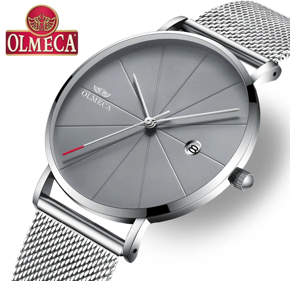 Mens Watches Brand OLMECA Luxury Quartz Waterproof Watch Fashion Ultra-thin Stainless Steel Simple Male Clock Relogio Masculino
Mens Watches Brand OLMECA Luxury Quartz Waterproof Watch Fashion Ultra-thin Stainless Steel Simple Male Clock Relogio Masculino