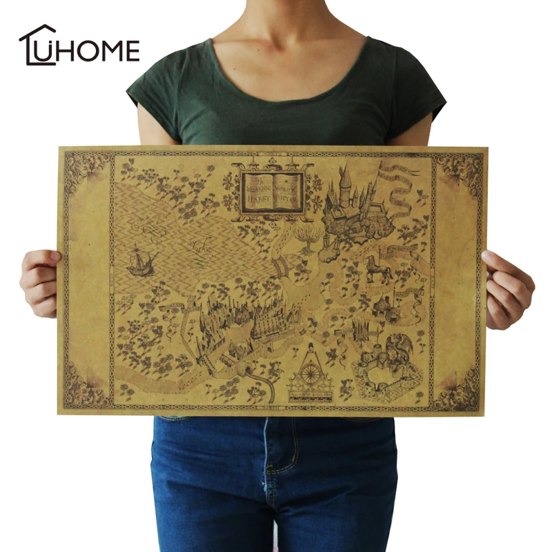 32X51cm Retro Map of Wizarding World of Harry Potter Around Big Paper Poster Movie Classic Poster Vintage Paper Craft Wall Decal
32X51cm Retro Map of Wizarding World of Harry Potter Around Big Paper Poster Movie Classic Poster Vintage Paper Craft Wall Decal