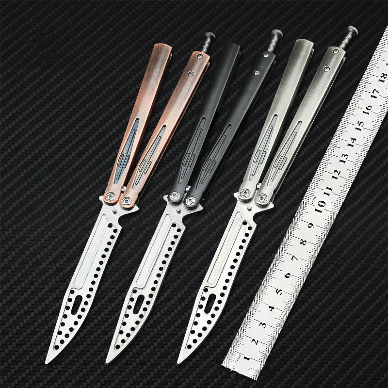 c93 Integrated speed particleTrainer butterfly 440C steel Handle outdoor camping Hunting Knife EDC Pocket Free-swinging Knife
c93 Integrated speed particleTrainer butterfly 440C steel Handle outdoor camping Hunting Knife EDC Pocket Free-swinging Knife
