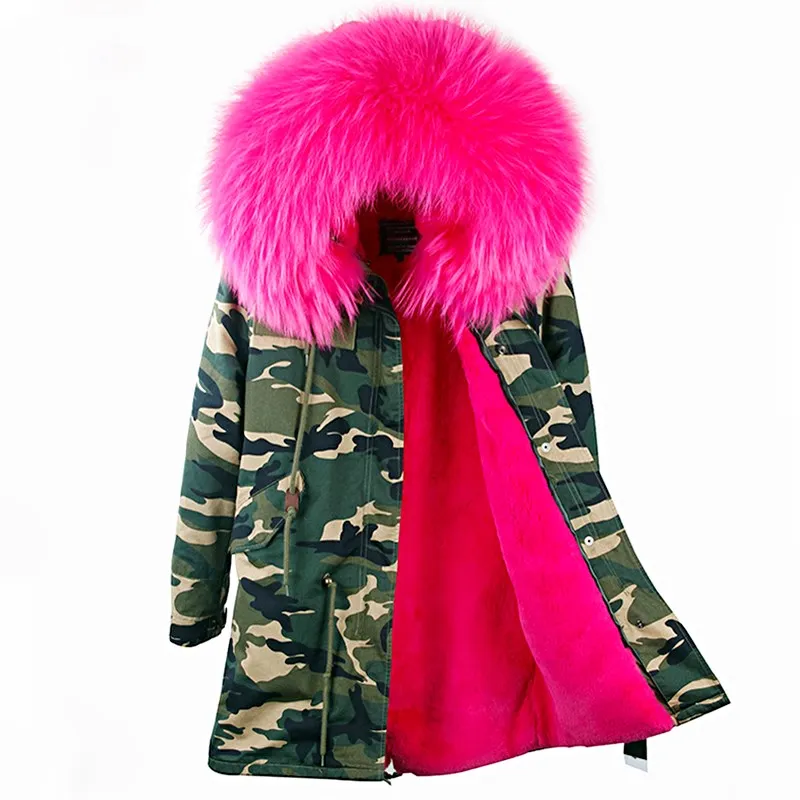 2019 MAOMAOKONG Real Raccoon Collar Fur Jacket New Fashion Women Winter Camouflage Fur Coat Long Faux Fur Liner
2019 MAOMAOKONG Real Raccoon Collar Fur Jacket New Fashion Women Winter Camouflage Fur Coat Long Faux Fur Liner