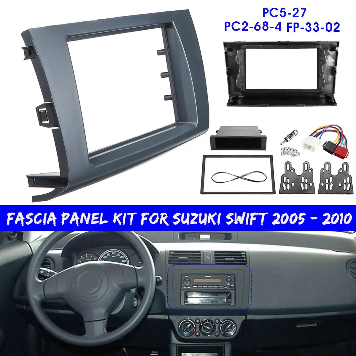 1 Din Car Radio Fascia Fascias Panel Frame CD DVD Dash Audio Cover Trim Adapter For Suzuki Swift 2005 2006 2007 2008 2009 2010
1 Din Car Radio Fascia Fascias Panel Frame CD DVD Dash Audio Cover Trim Adapter For Suzuki Swift 2005 2006 2007 2008 2009 2010