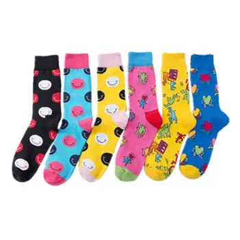 High quality casual mens happy socks colourful originality smiling face art socks men combed cotton calcetines largos hombre
High quality casual mens happy socks colourful originality smiling face art socks men combed cotton calcetines largos hombre