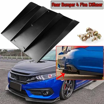 New Universal Car Rear Bumper Protection Lip Protector Spoiler 4 Fins Shark Fin Style Diffuser For Acura For Mazda For Subaru
New Universal Car Rear Bumper Protection Lip Protector Spoiler 4 Fins Shark Fin Style Diffuser For Acura For Mazda For Subaru