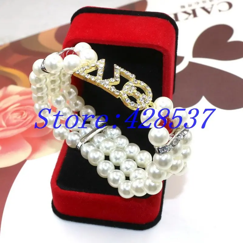 Free Shipping DST Greek Sorority Symbol Delta Sigma Theta Elastic Multilayer Handmade Woven Pearl Crystal Beaded Bangle Bracelet
Free Shipping DST Greek Sorority Symbol Delta Sigma Theta Elastic Multilayer Handmade Woven Pearl Crystal Beaded Bangle Bracelet